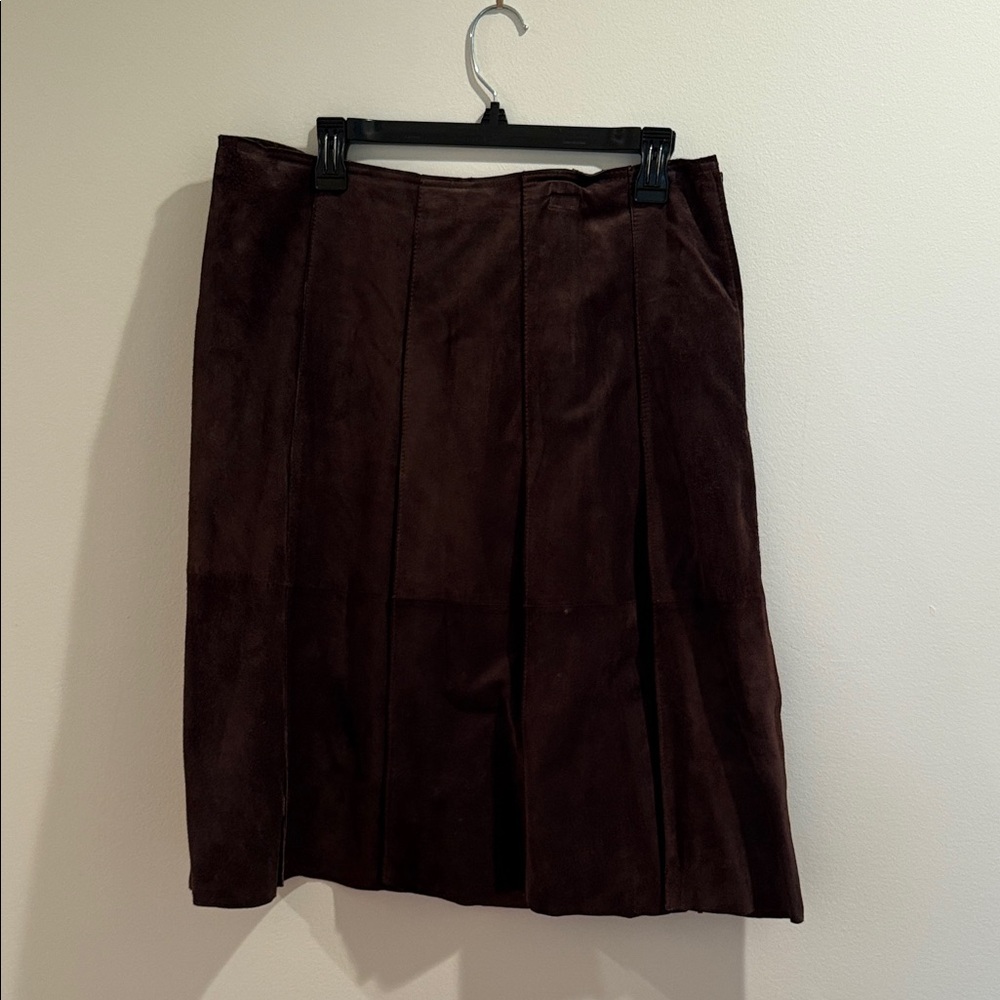 Provence Suede Elegant Brown Women's Skirt Size 12